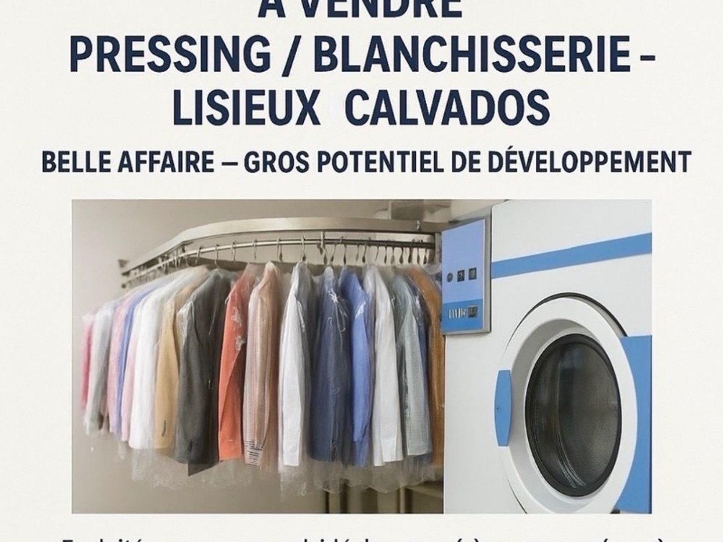 Fonds de commerce de pressing à vendre LISIEUX (14)