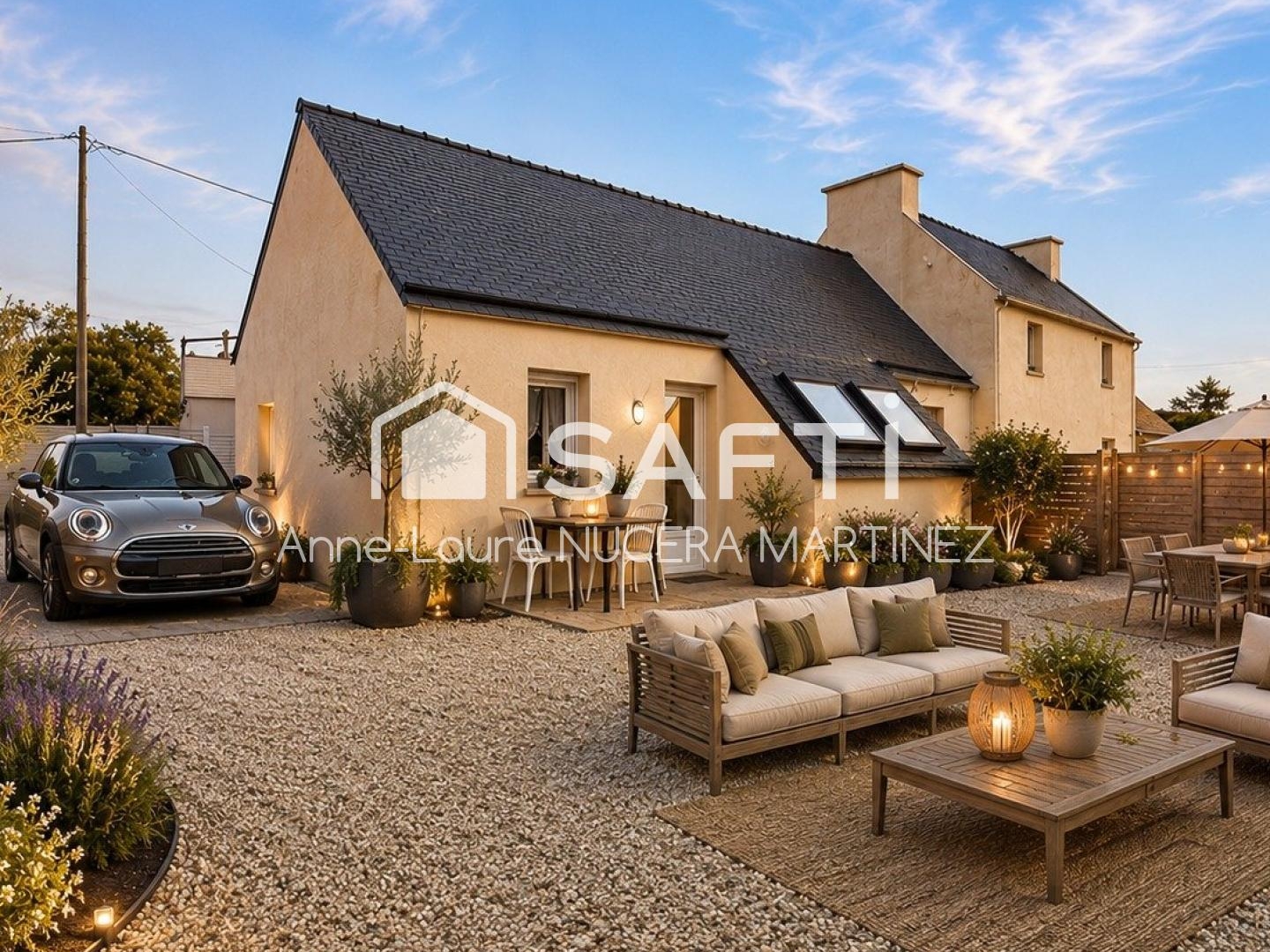 Ensemble immobilier de 2 maisons avec jardin à vendre à 2 pas de la plage