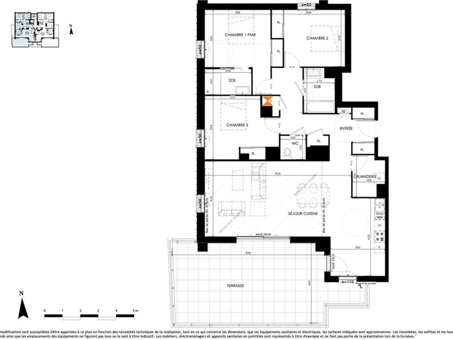 Appartement à vendre - 4 pièces - 111m2 - Bourgoin-Jallieu (38300)