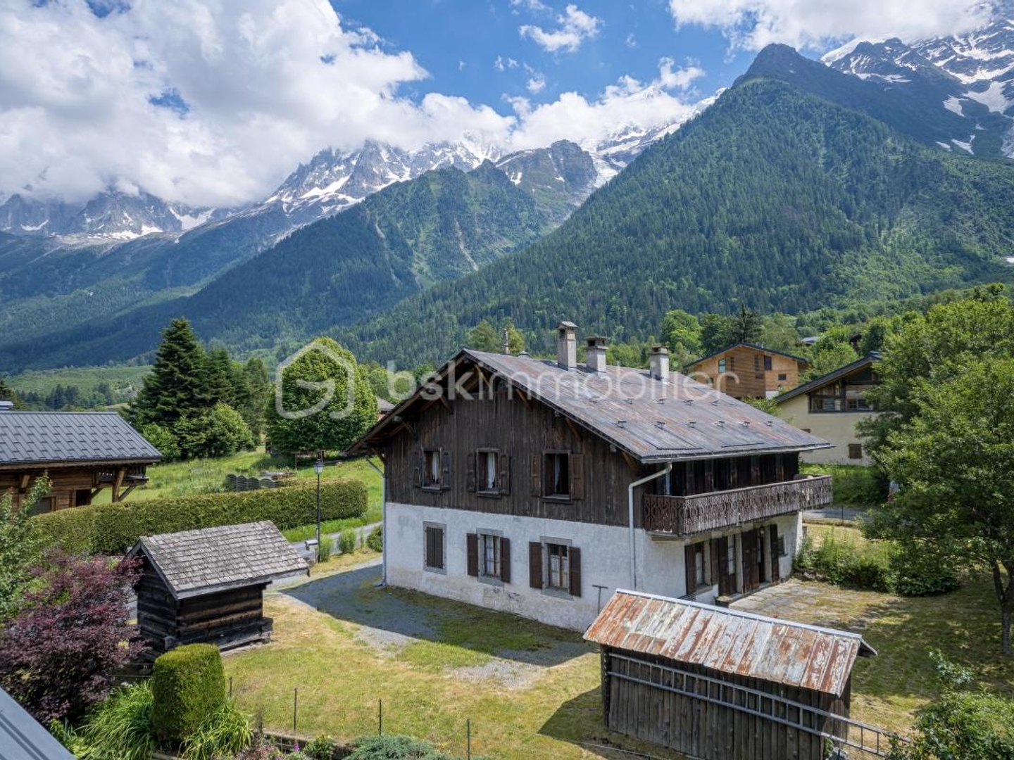 Chalet vue Mont-Blanc, vallée de Chamonix