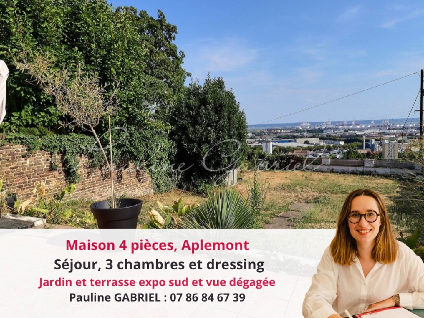Maison 4 pièces, 3 chambres, jardin et terrasse, quartier Aplemont, Le Havre