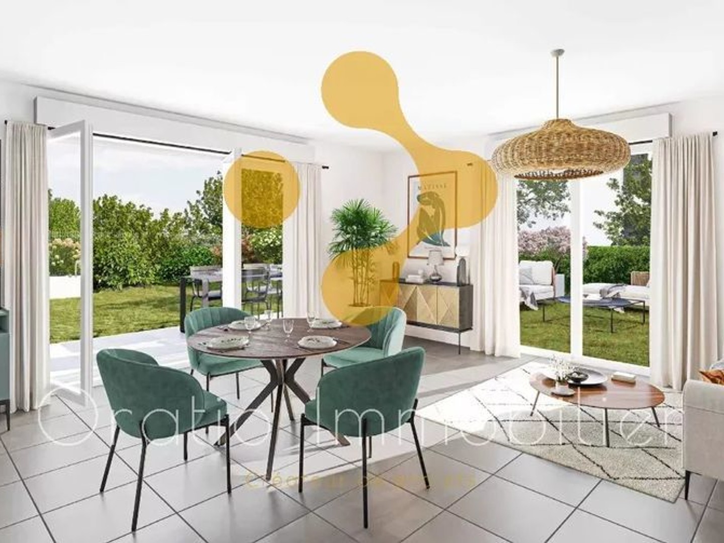Appartement T4 en rez-de-jardin aux portes de Genève