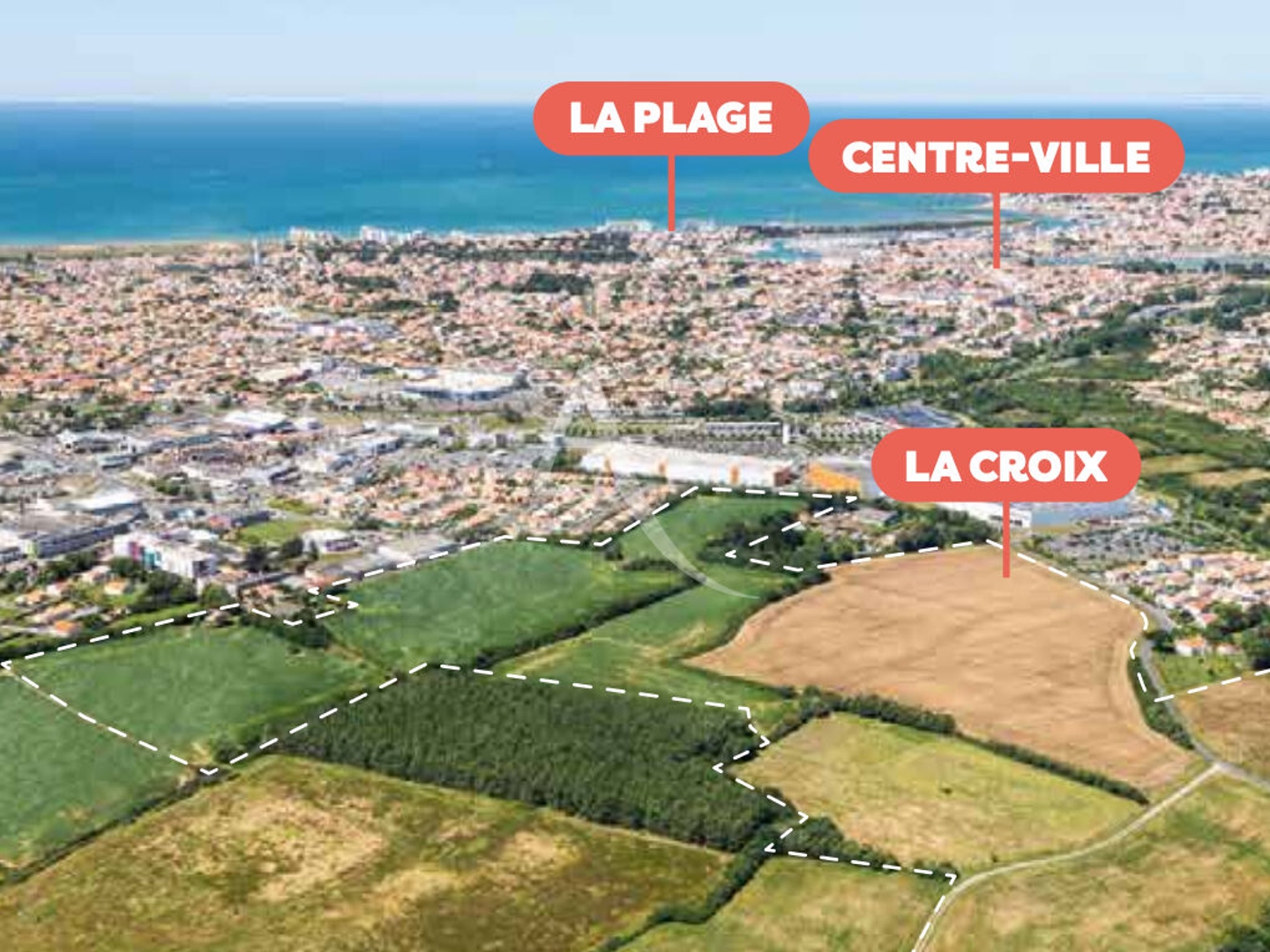 Terrain à vendre - 420m2 - Saint-Gilles-Croi... (85800)