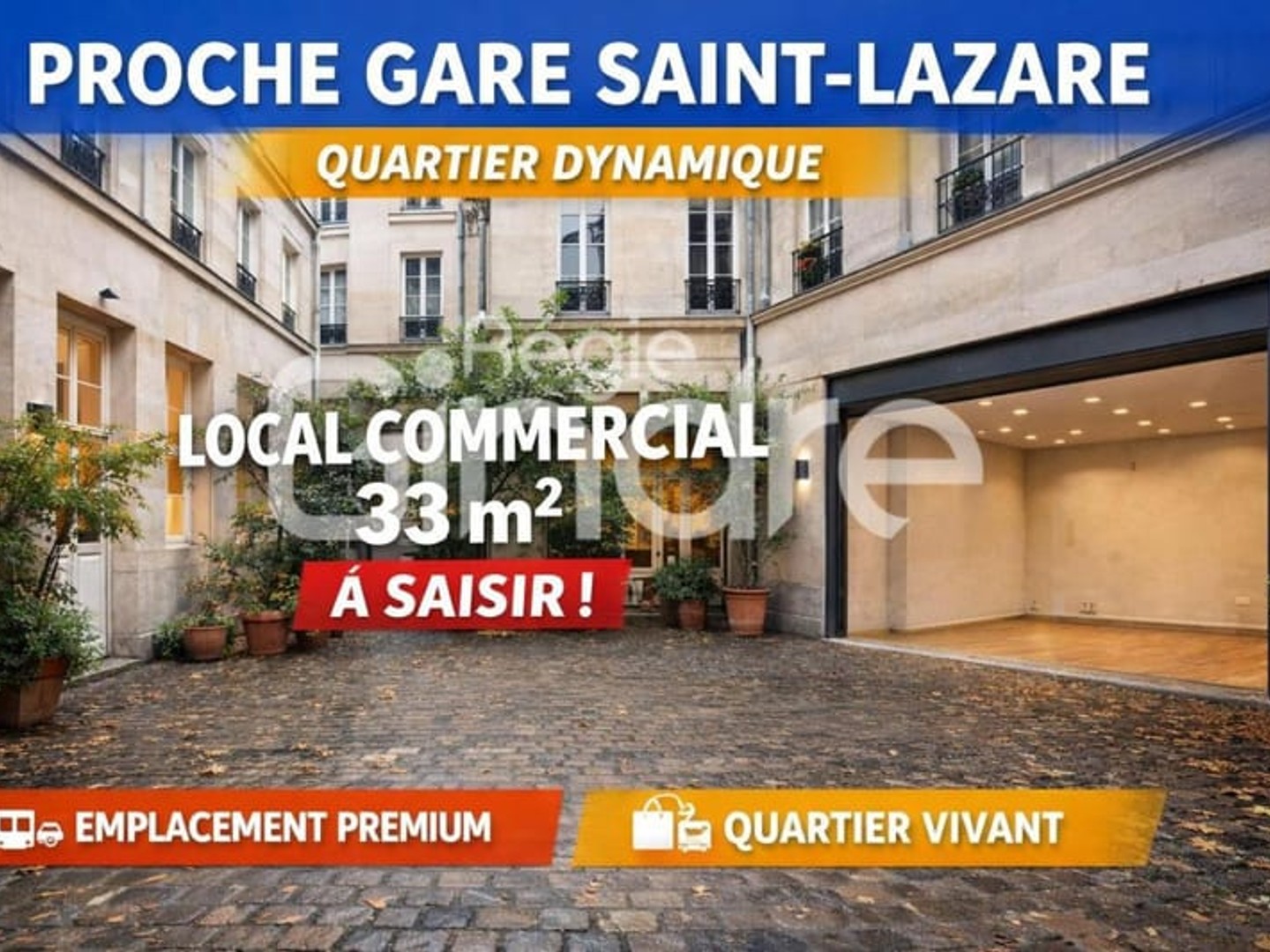 Vente - Local commercial - 34,40 m² - 145 000 € - PARIS 9E