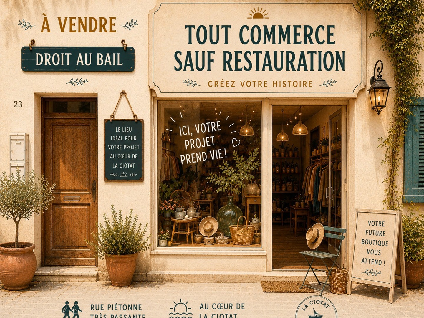 Fonds de commerce 74 m²