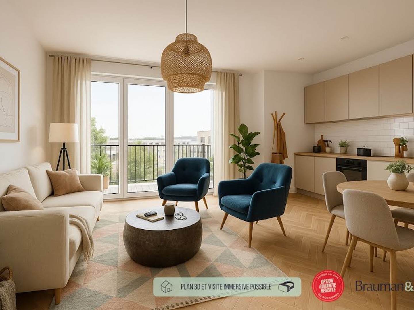 Appartement 3 pièces 59 m²