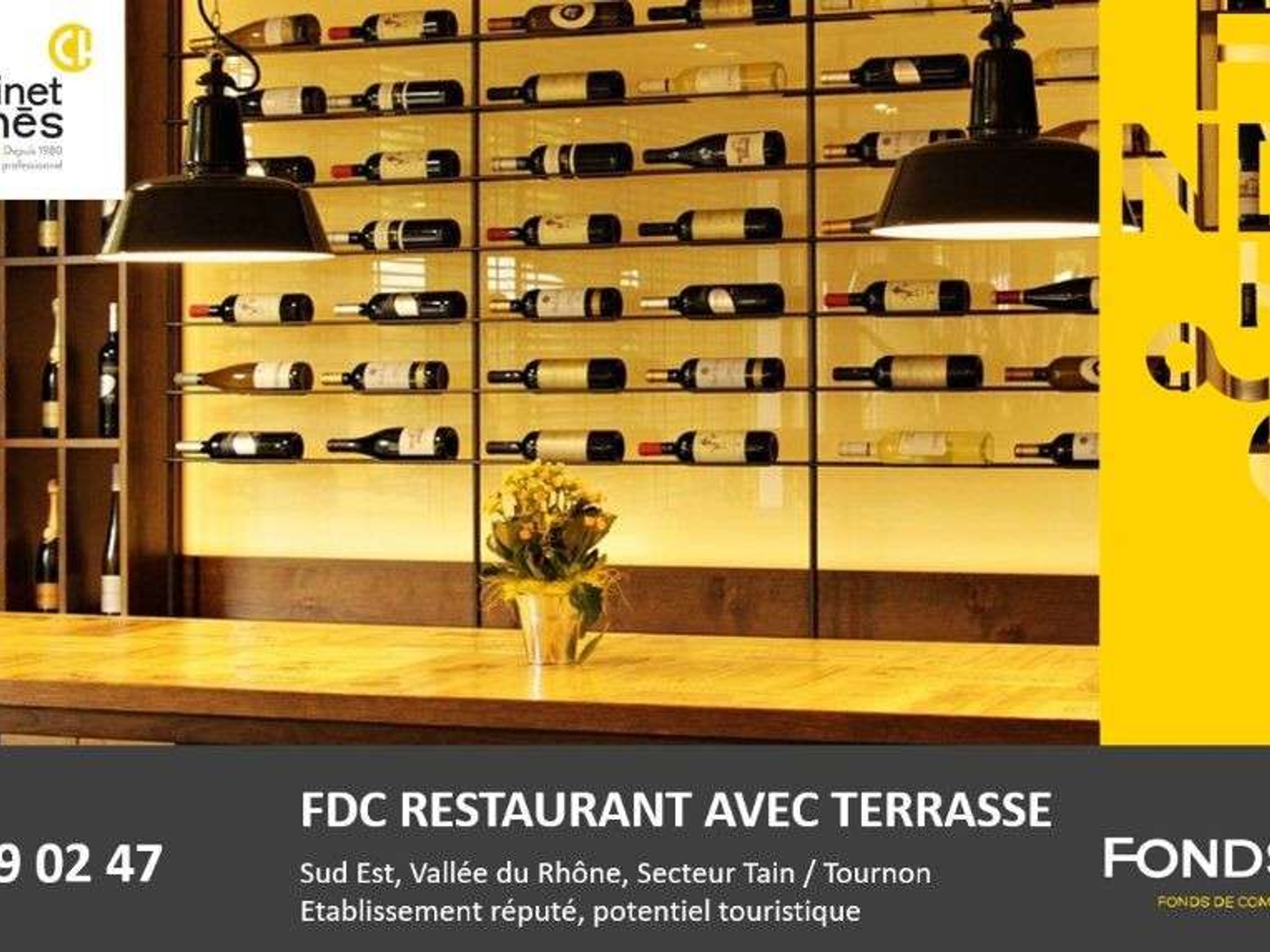 AV restaurant avec terrasse Secteur Tain / Tournan