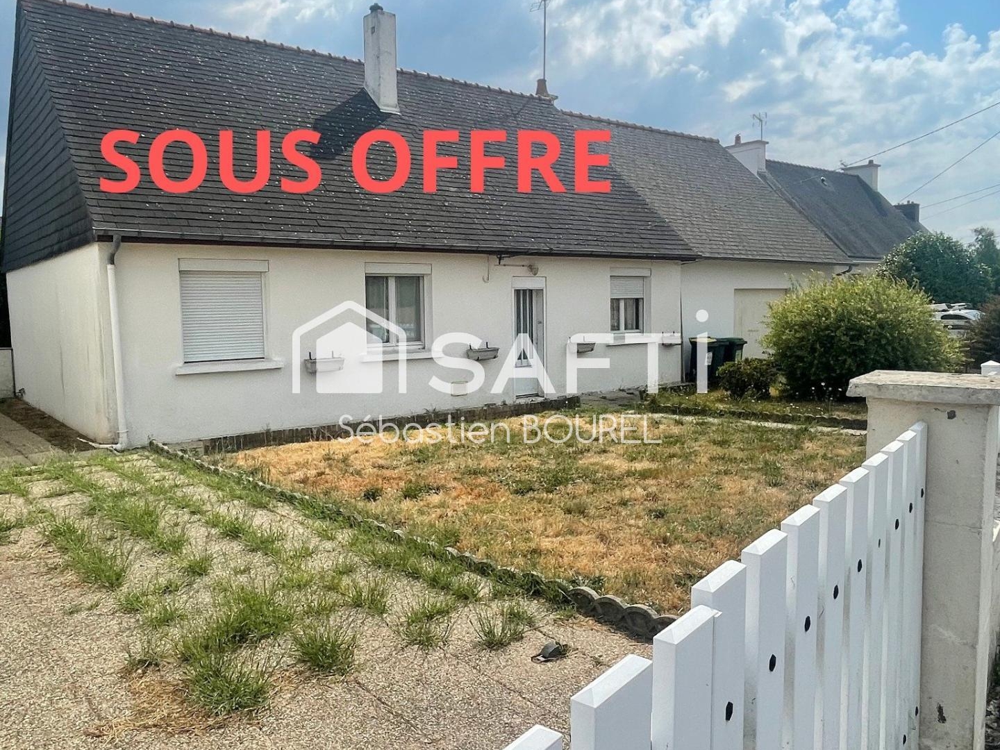 Maison traditionnelle de plain pied, 3 chambres.