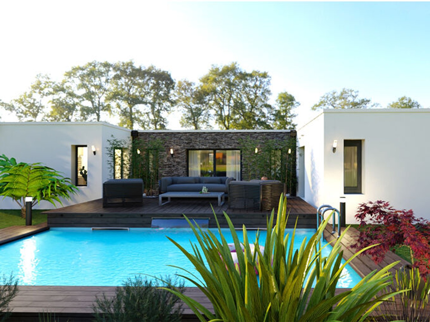 Maison contemporaine neuve de 118m², 3 chambres, garage