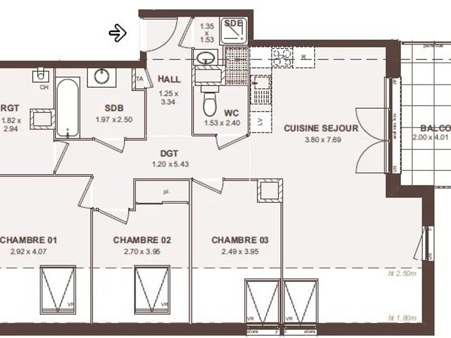 Appartement à vendre - 4 pièces - 86m2 - Neydens (74160)