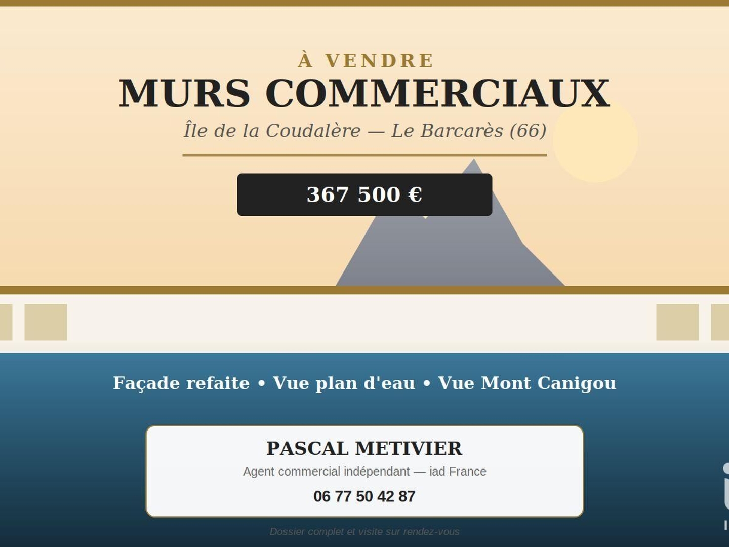 Locaux à vendre - 160m2 - Le Barcarès (66420)