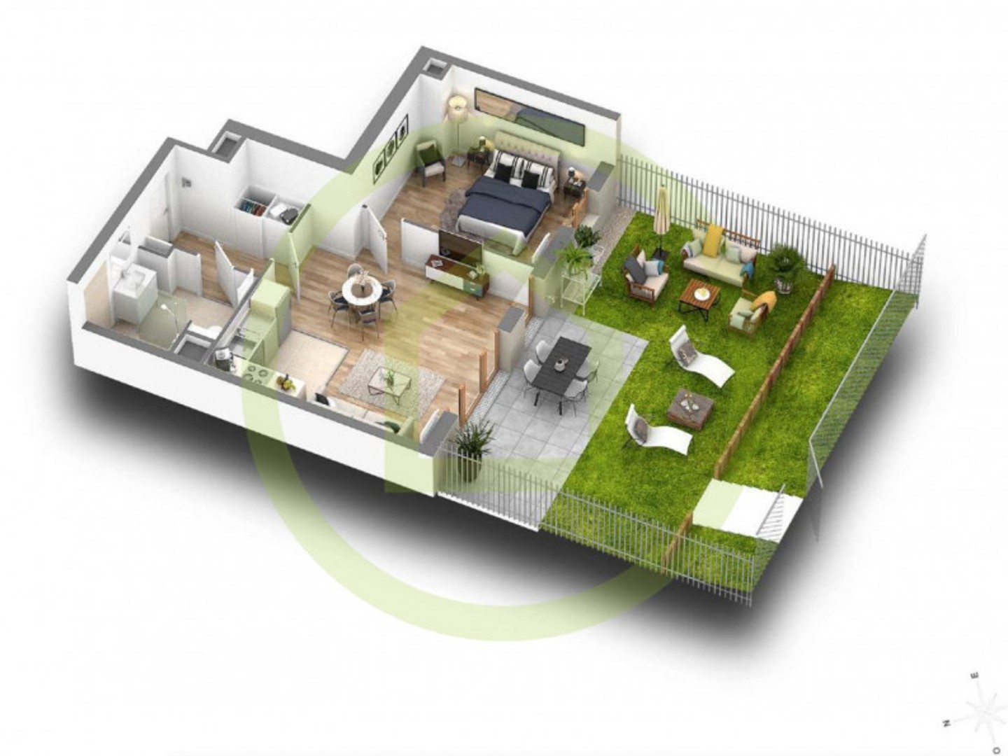 Appartement 2 pièces 44 m²