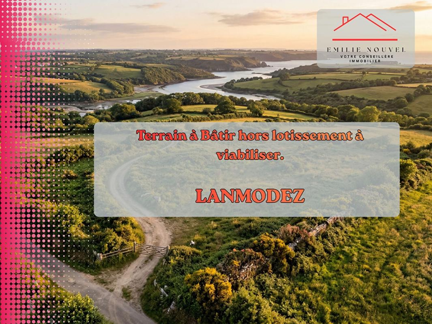 Terrain à vendre - 1065m2 - Lanmodez (22610)