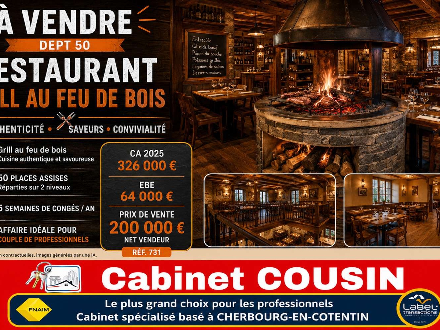 Vente restaurant grill à Cherbourg en Cotentin