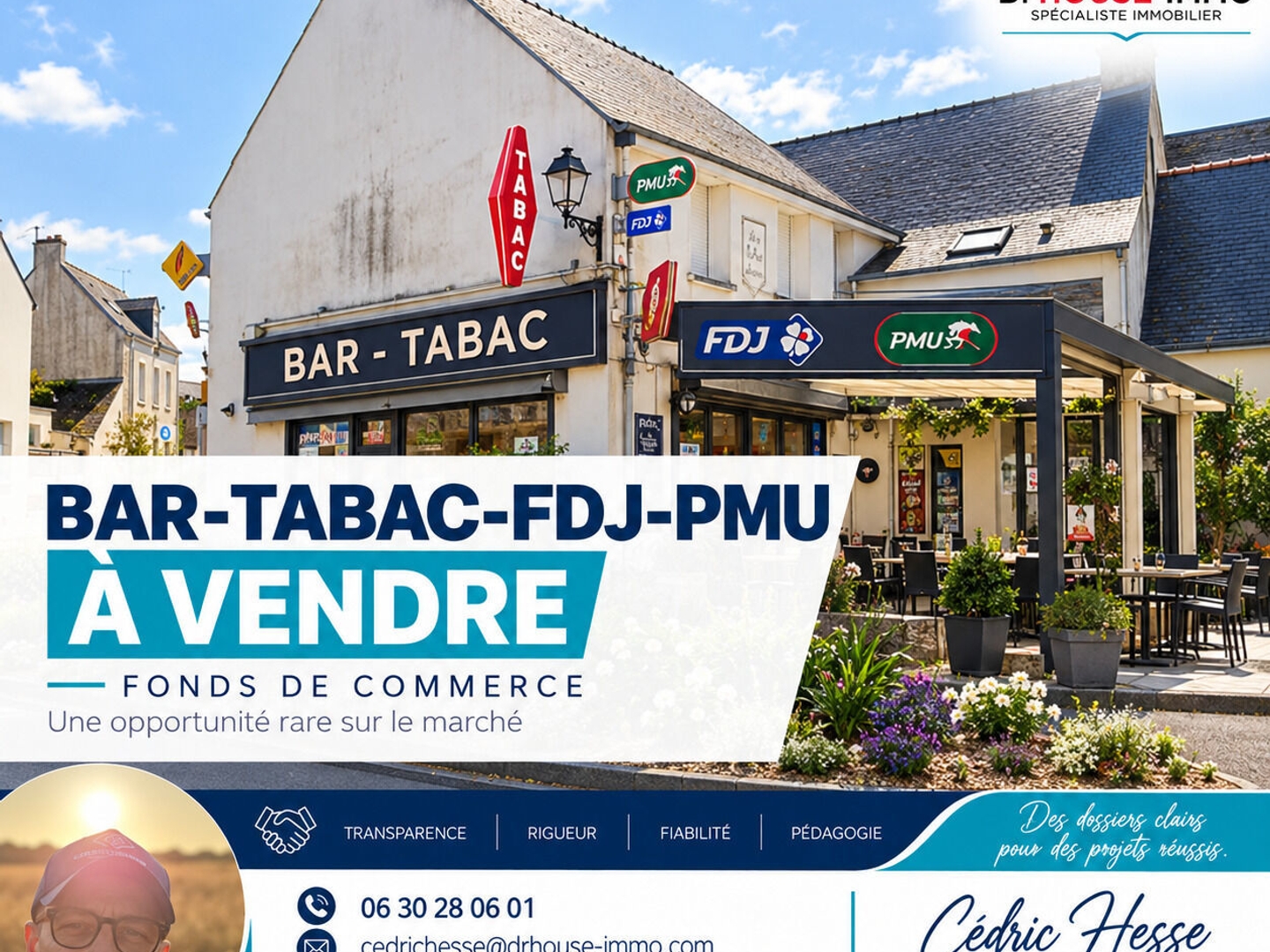 Opportunité rare : BAR-TABAC-FDJ-PMU + logement familial à Assérac
