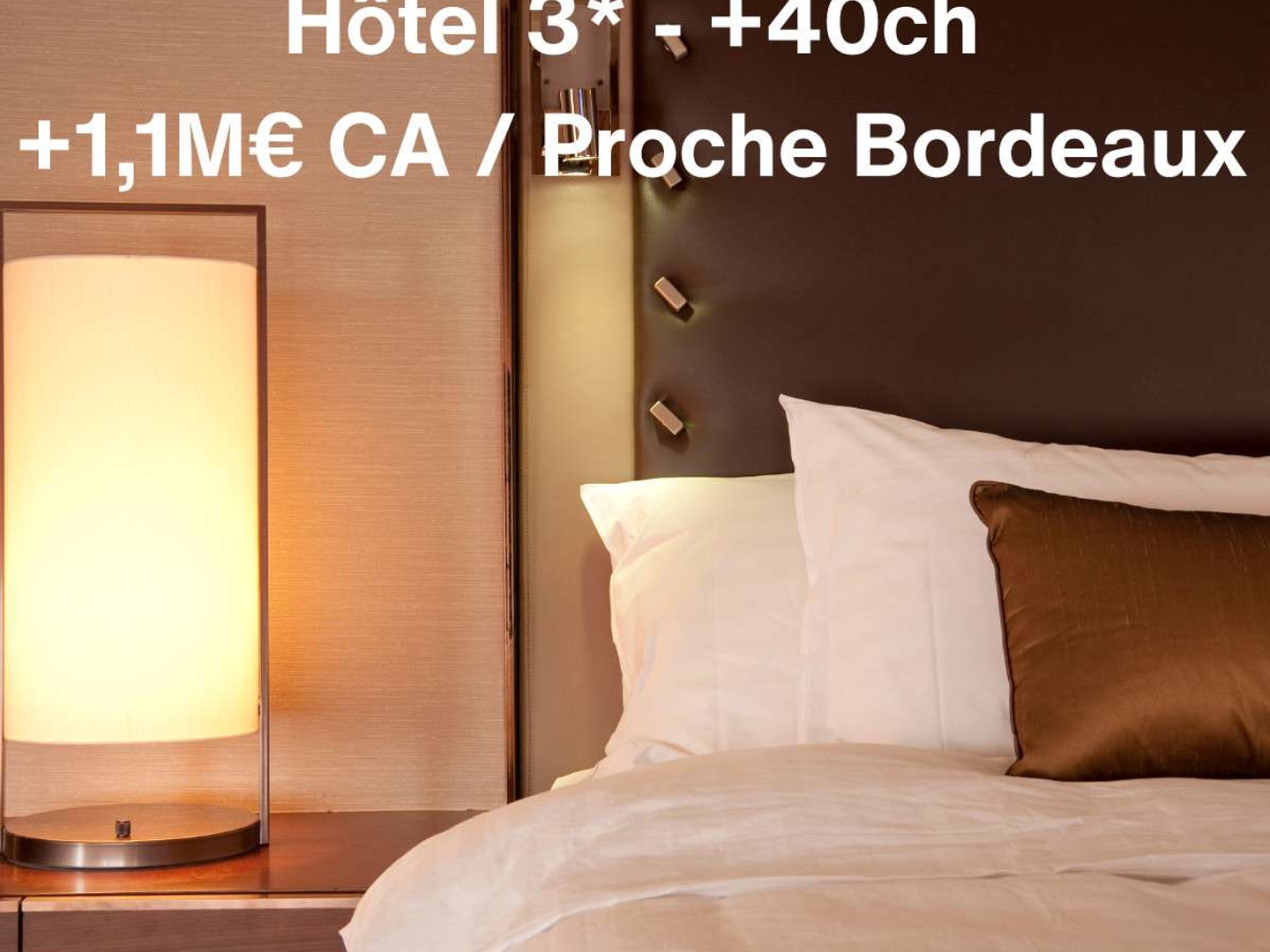Hôtel 3* - +40 ch - 1,1M€ CA - Murs et fonds