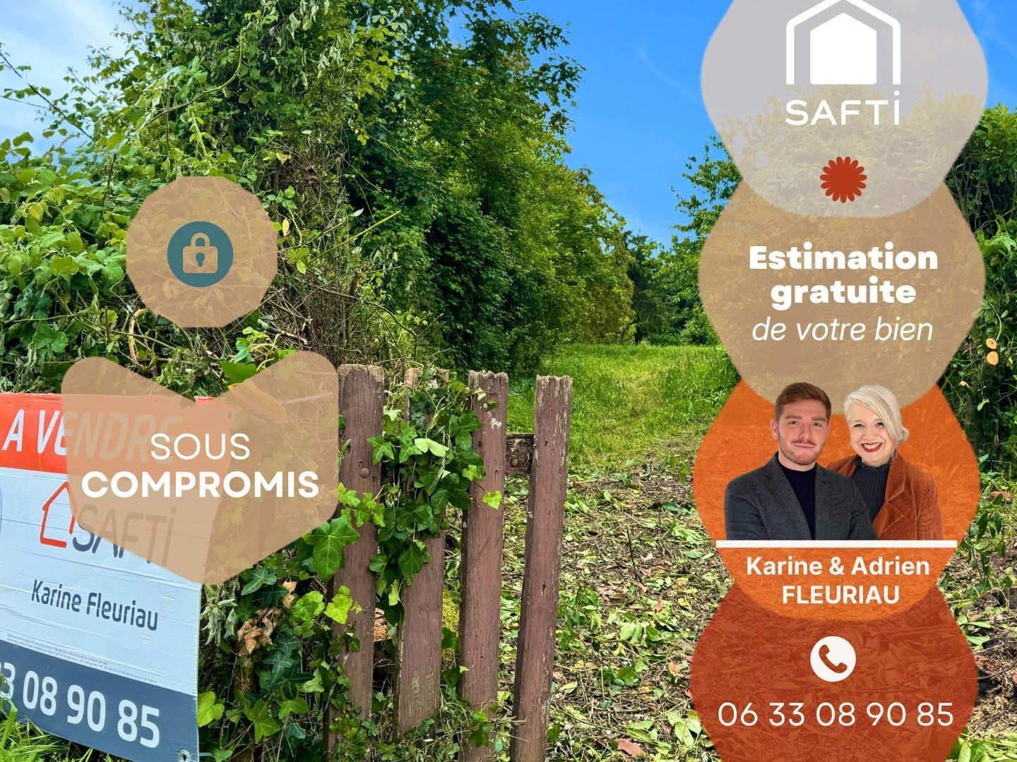 LONGÈVES: BEAU TERRAIN CONSTRUCTIBLE DE 1424 M2