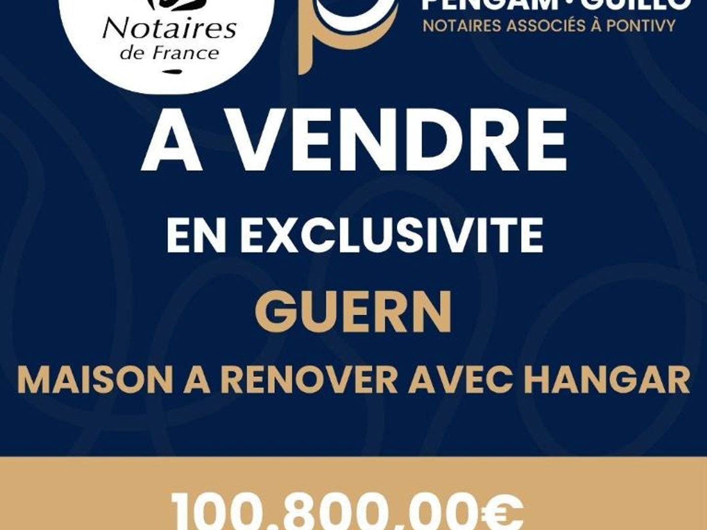 Maison à vendre - 5 pièces - 97m2 - Guern (56310)