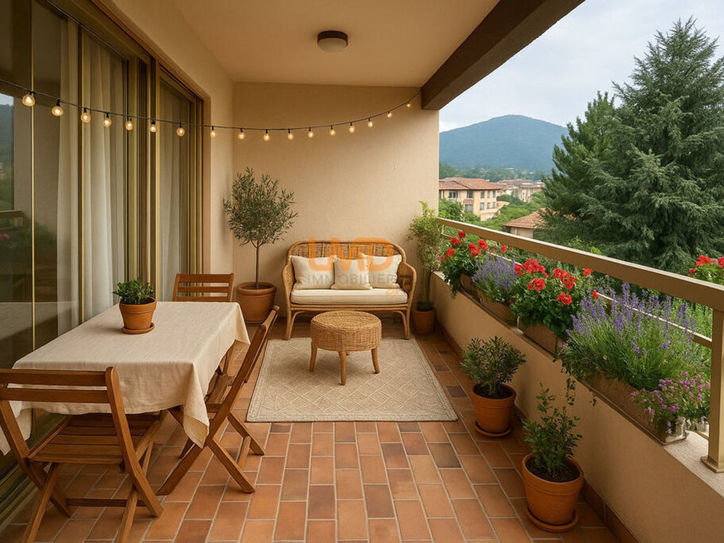 Appartement t2 terrasse cave et garage