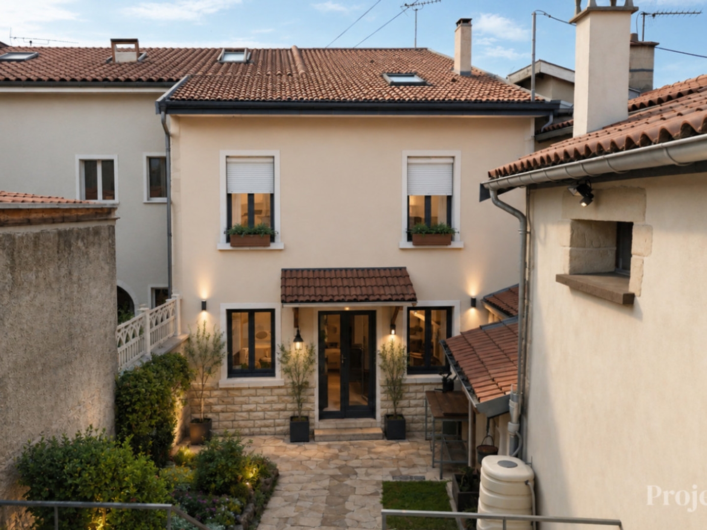 Maison de ville de 94 m², espace extérieur de 132 m²