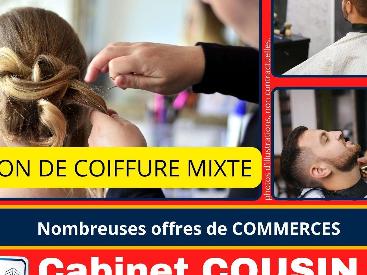 Vente salon de coiffure mixte côte touristique 50