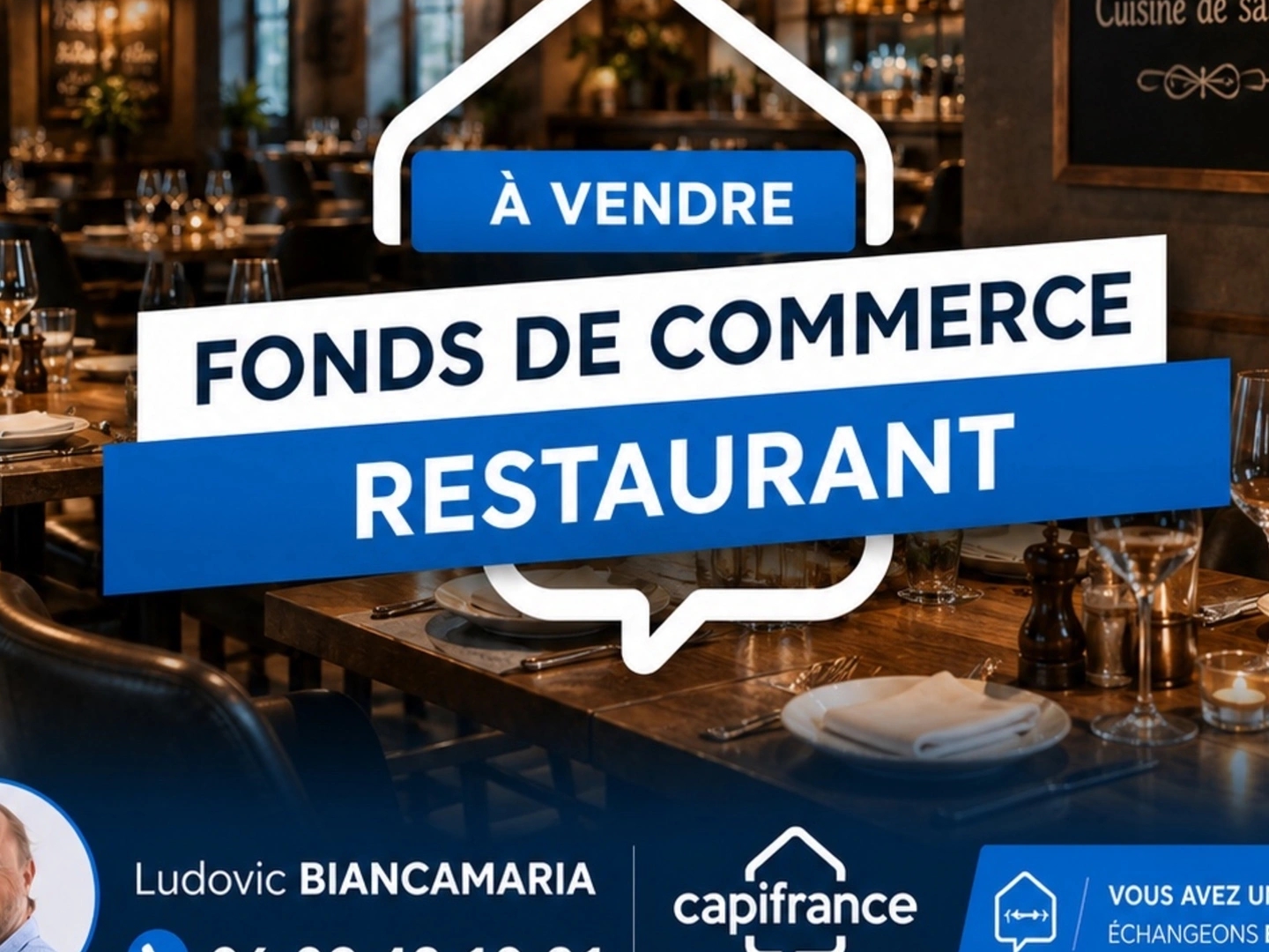 Fonds de commerce 4 pièces