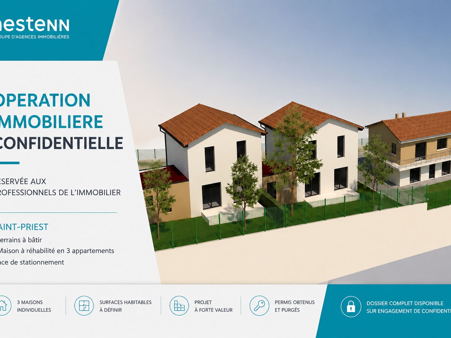 Opération Immobilière reservée aux professionnels de l'immobilier. Plus que 10 jours pour déposer votre OFFRE