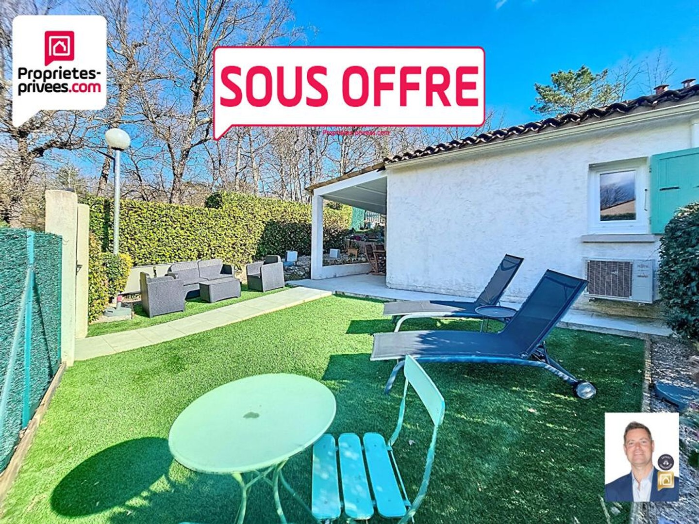 Maison 3 pièces 31 m2 avec terrasse couverte, jardin et place de parking
