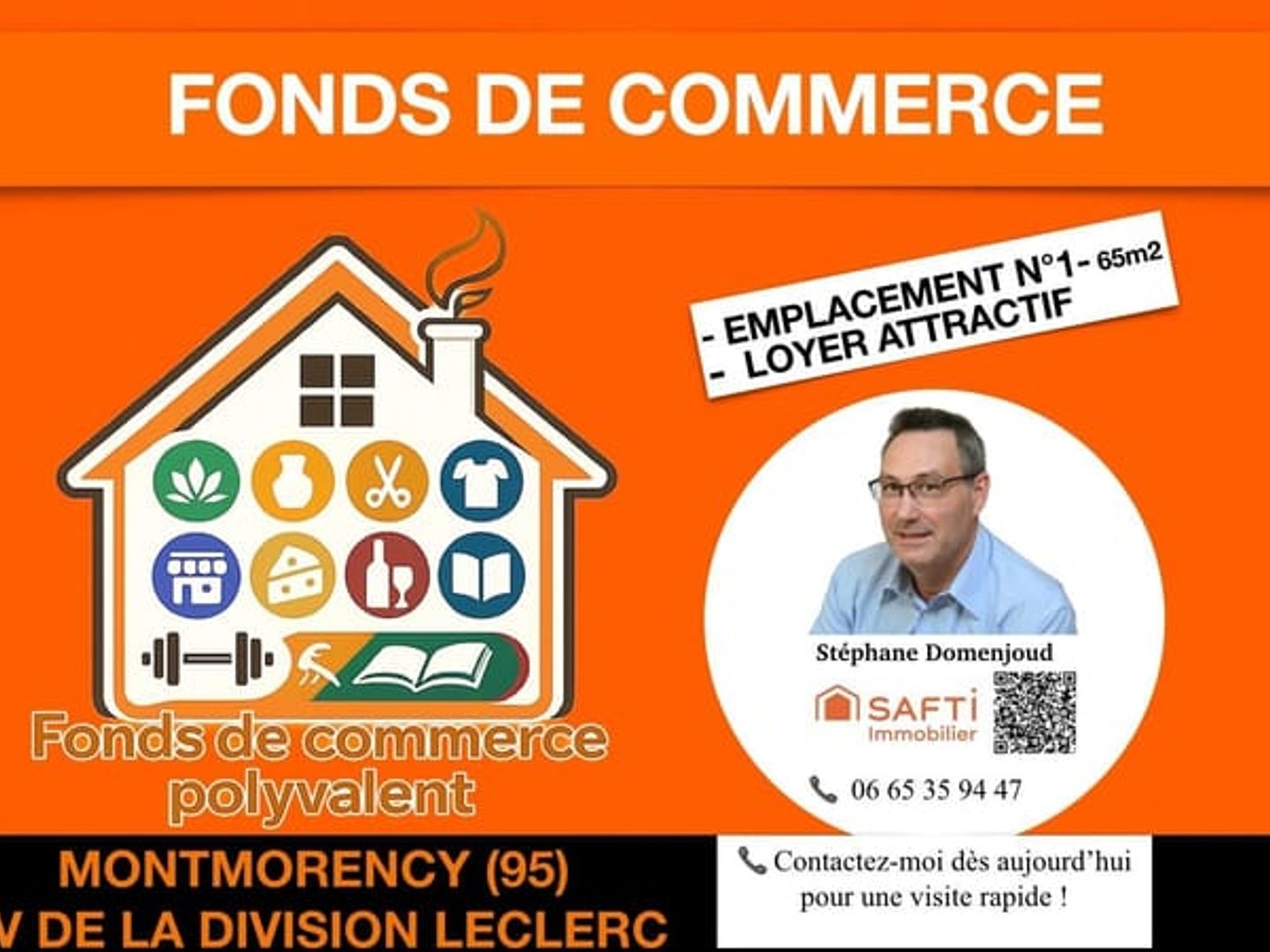 Bureaux 3 pièces 65 m²