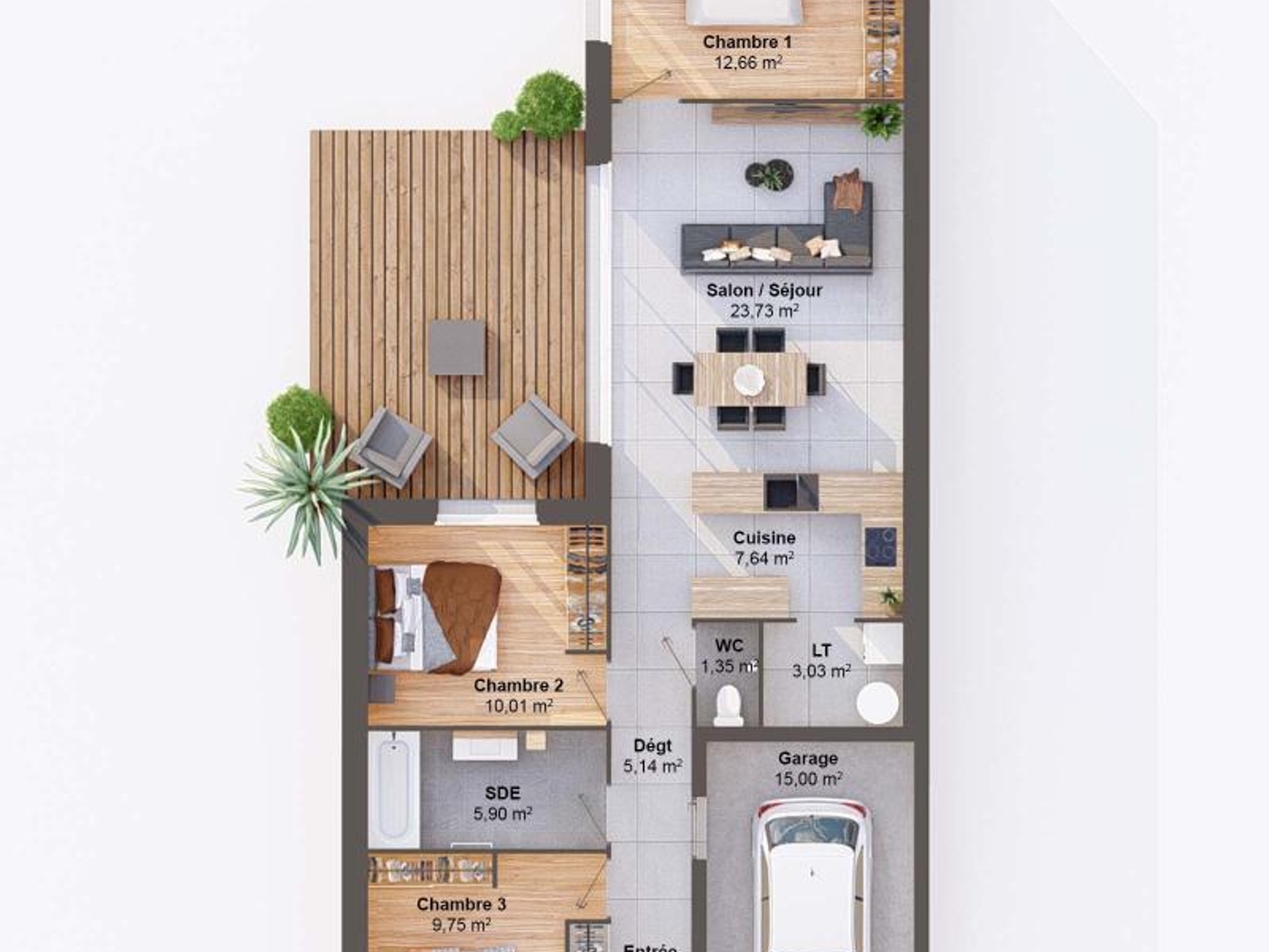 Maison à vendre - 82m2 - Vern-Sur-Seiche (35770)