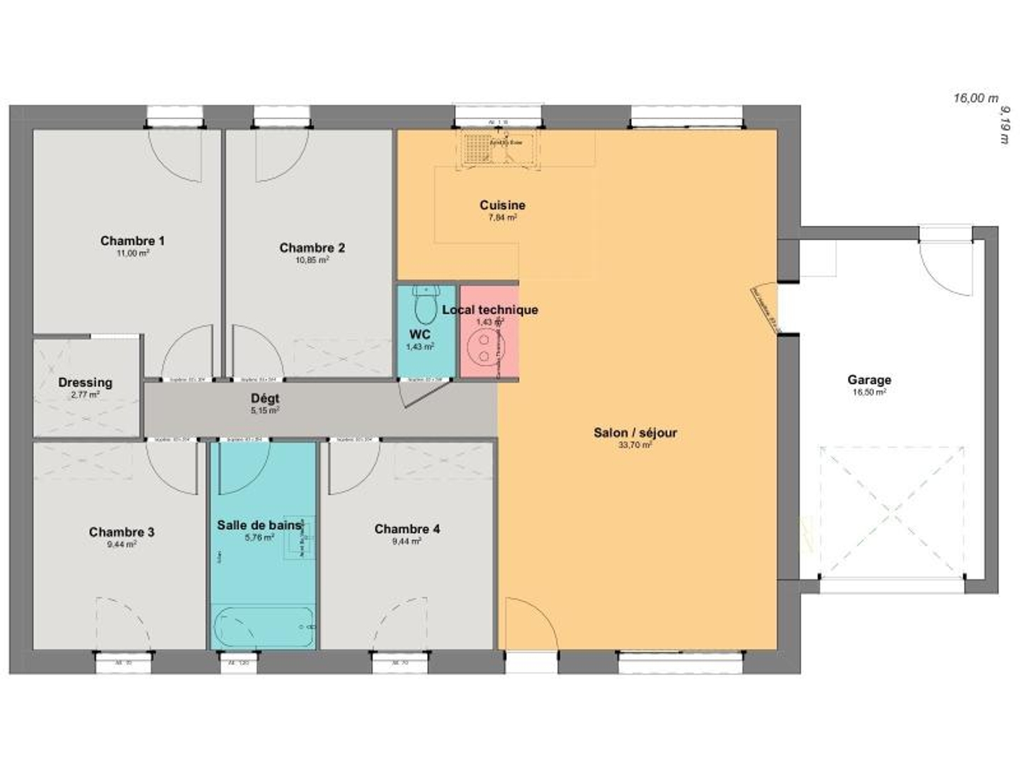 Maison à vendre - 99m2 - La Guierche (72380)