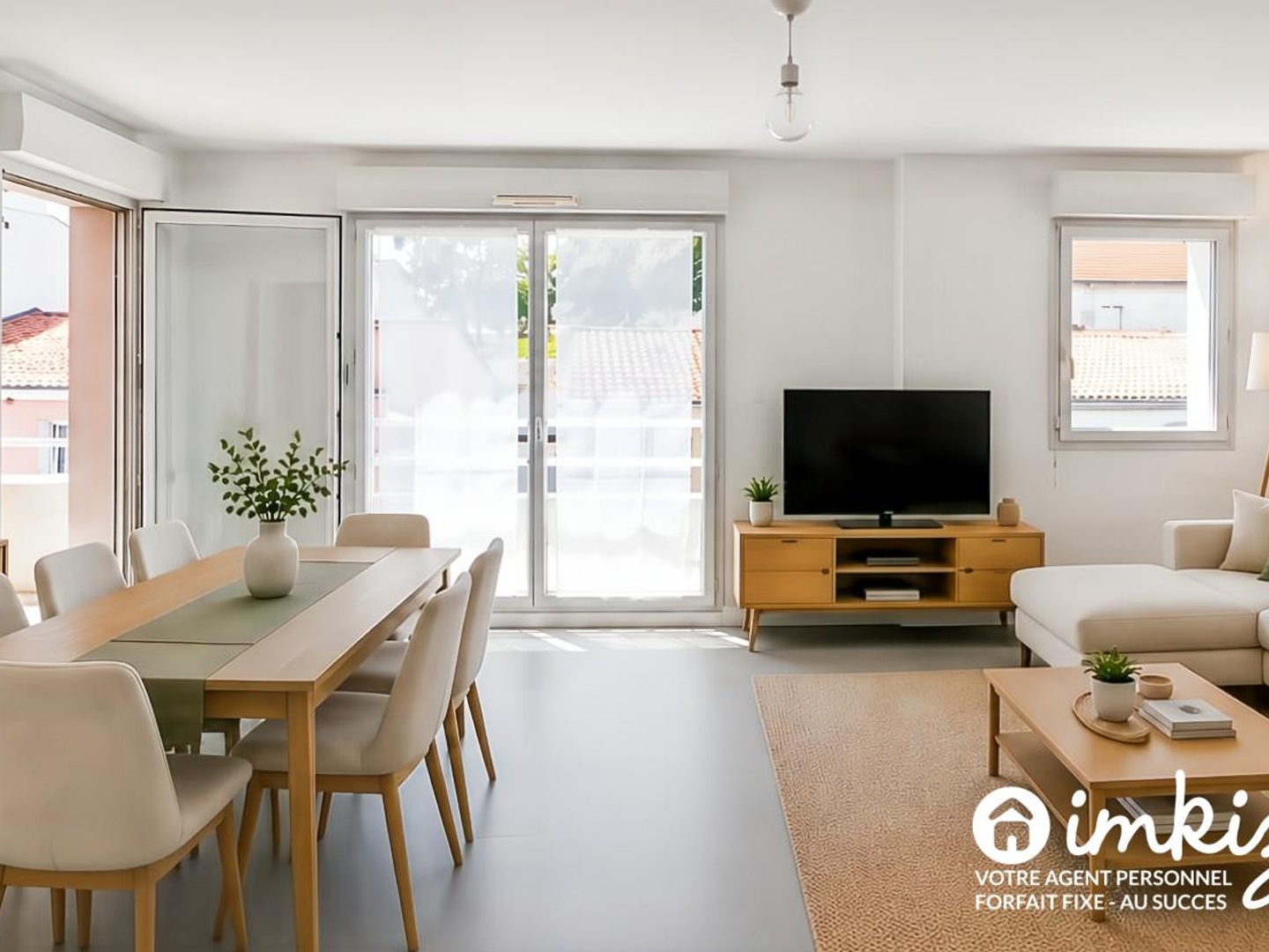 Appartement 3 pièces lumineux dans quartier vivant