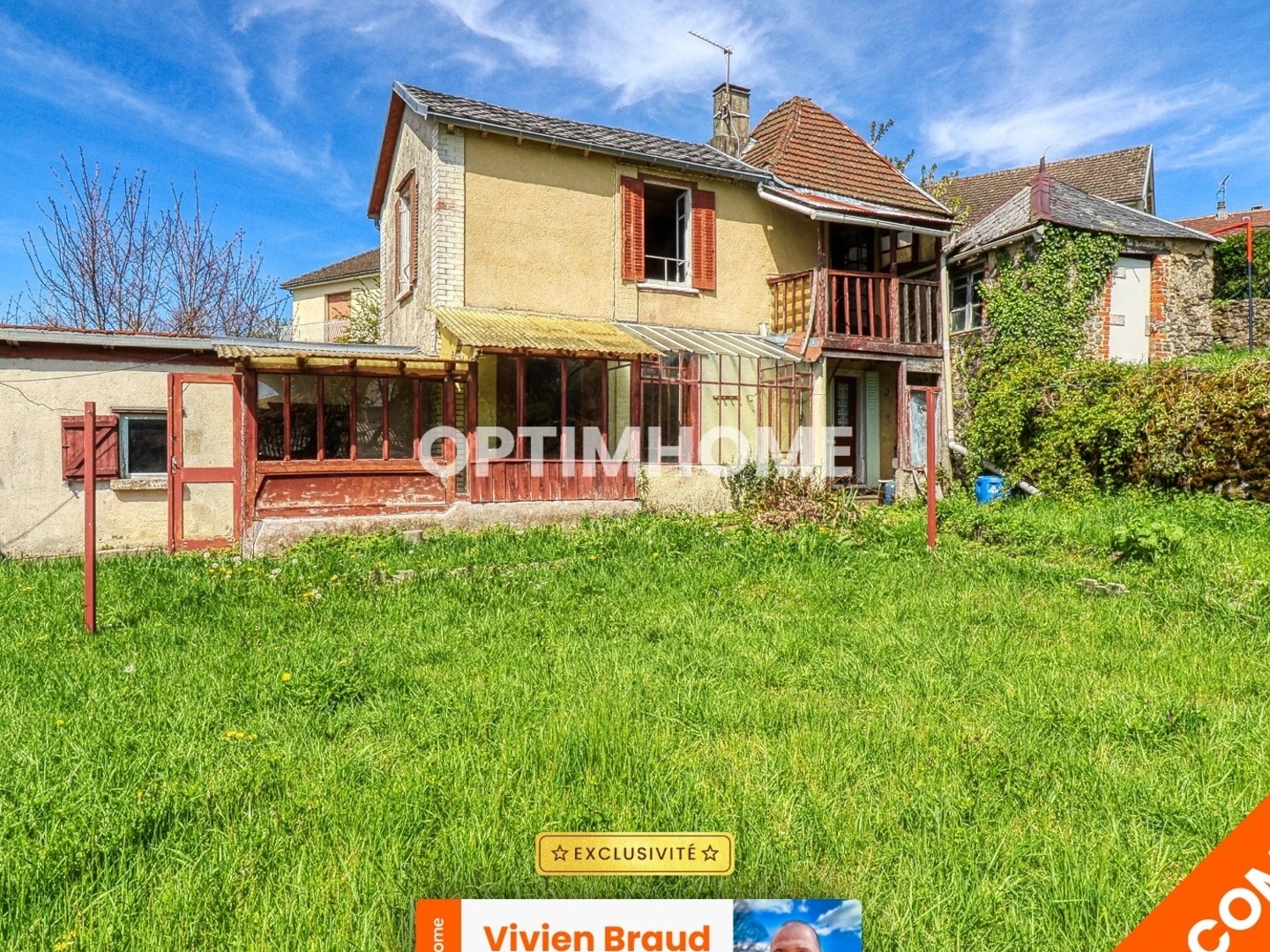 Maison de 50 m² à rénover avec jardin, au coeur de Mauriac.