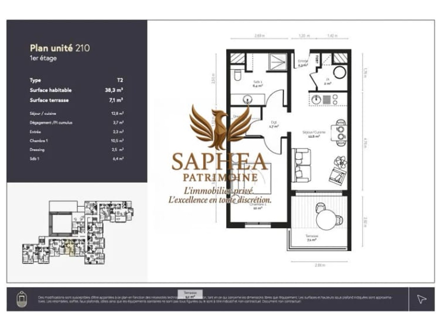 Appartement 2 pièces 38 m²