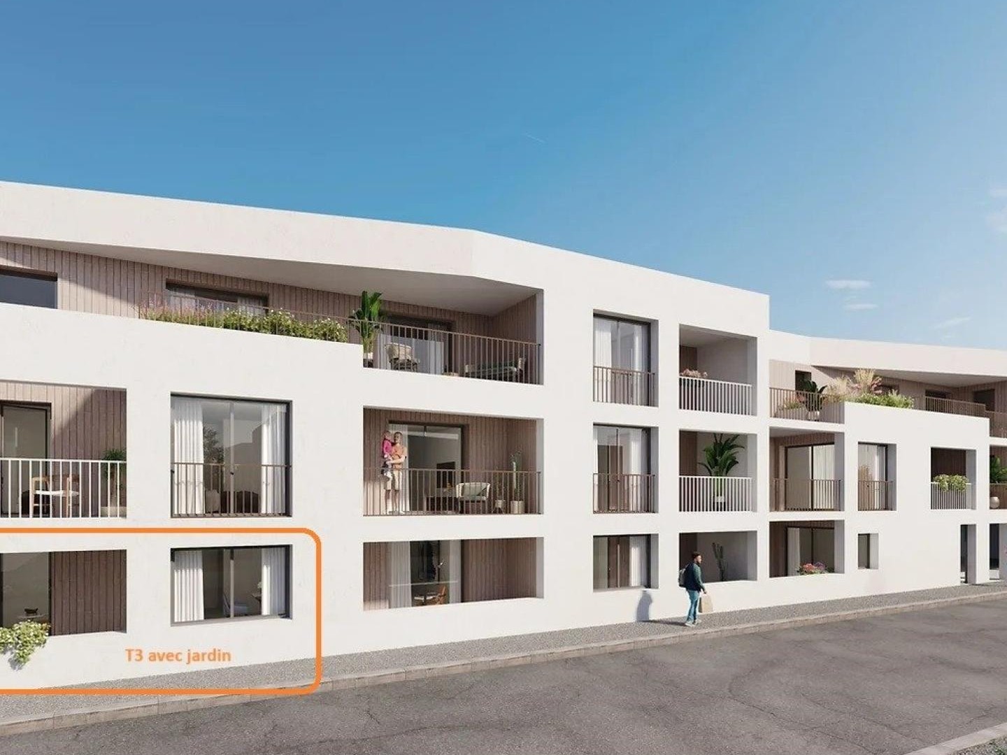 APPARTEMENT AVEC TERRASSE COUVERTE, JARDIN PRIVATIF ET 2 PARKINGS