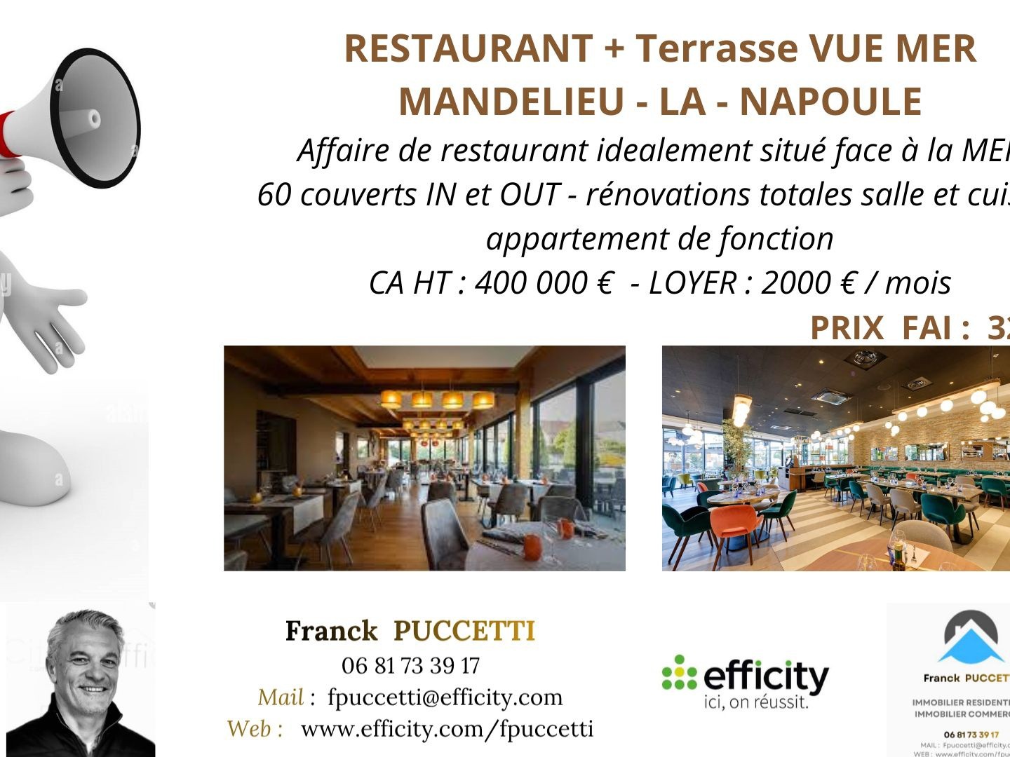 Fonds de commerce 180 m²