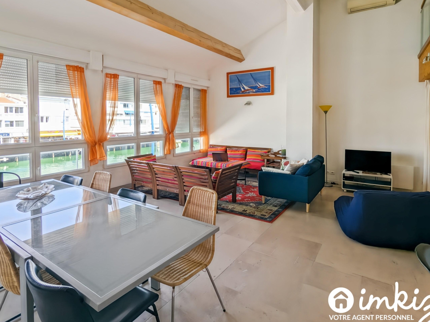Loft 87m² - 2 chambres en mezzanine vue sur canal