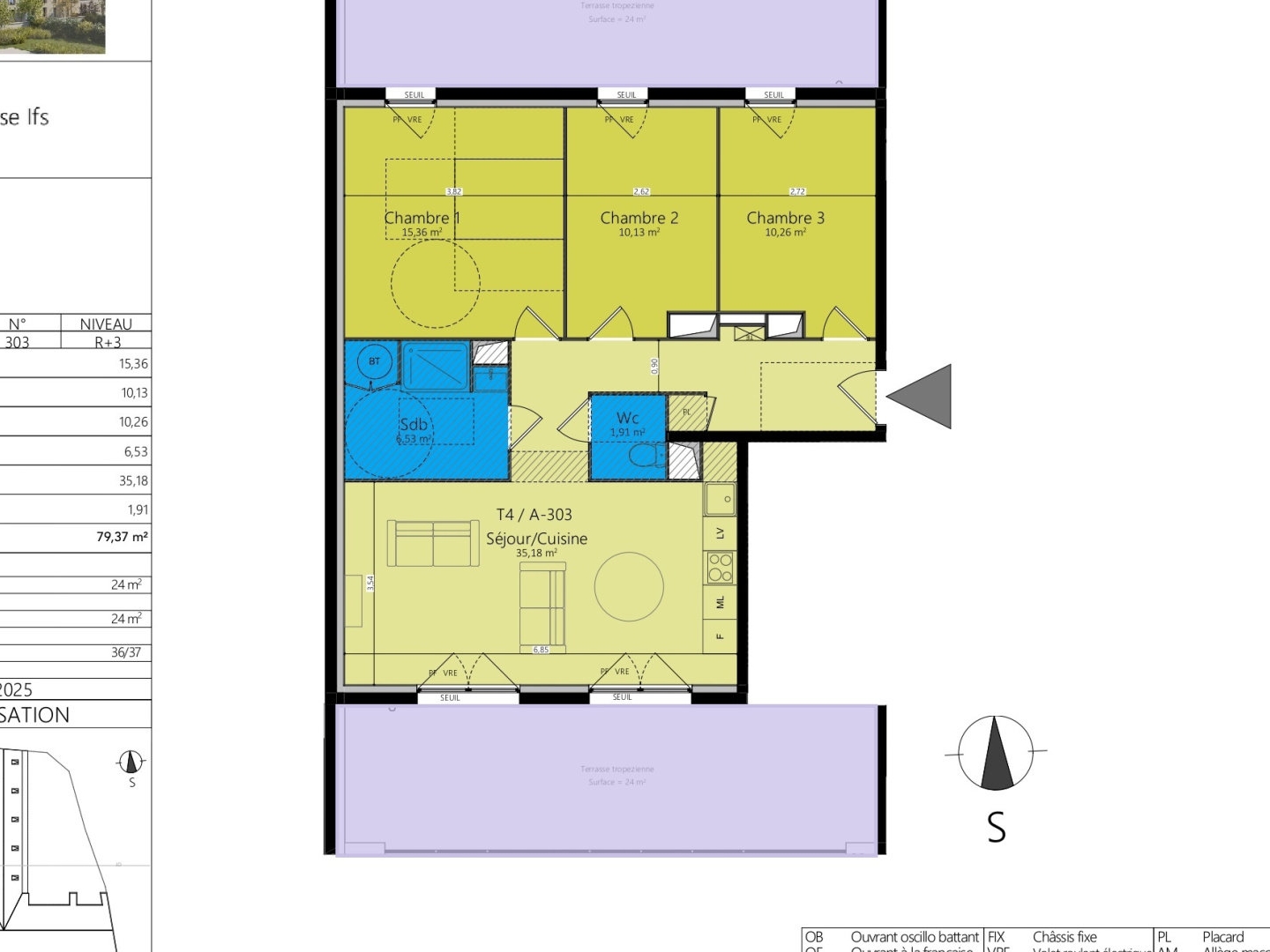 Appartement à vendre - 4 pièces - 79m2 - Ifs (14123)