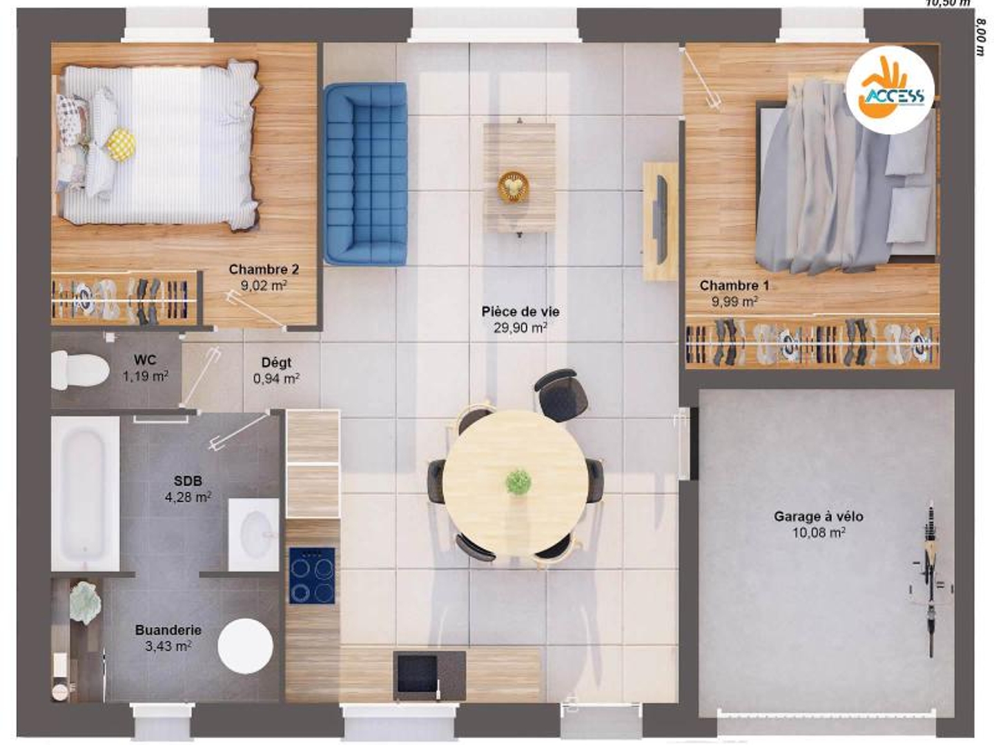 Maison à vendre - 59m2 - Loudéac (22600)