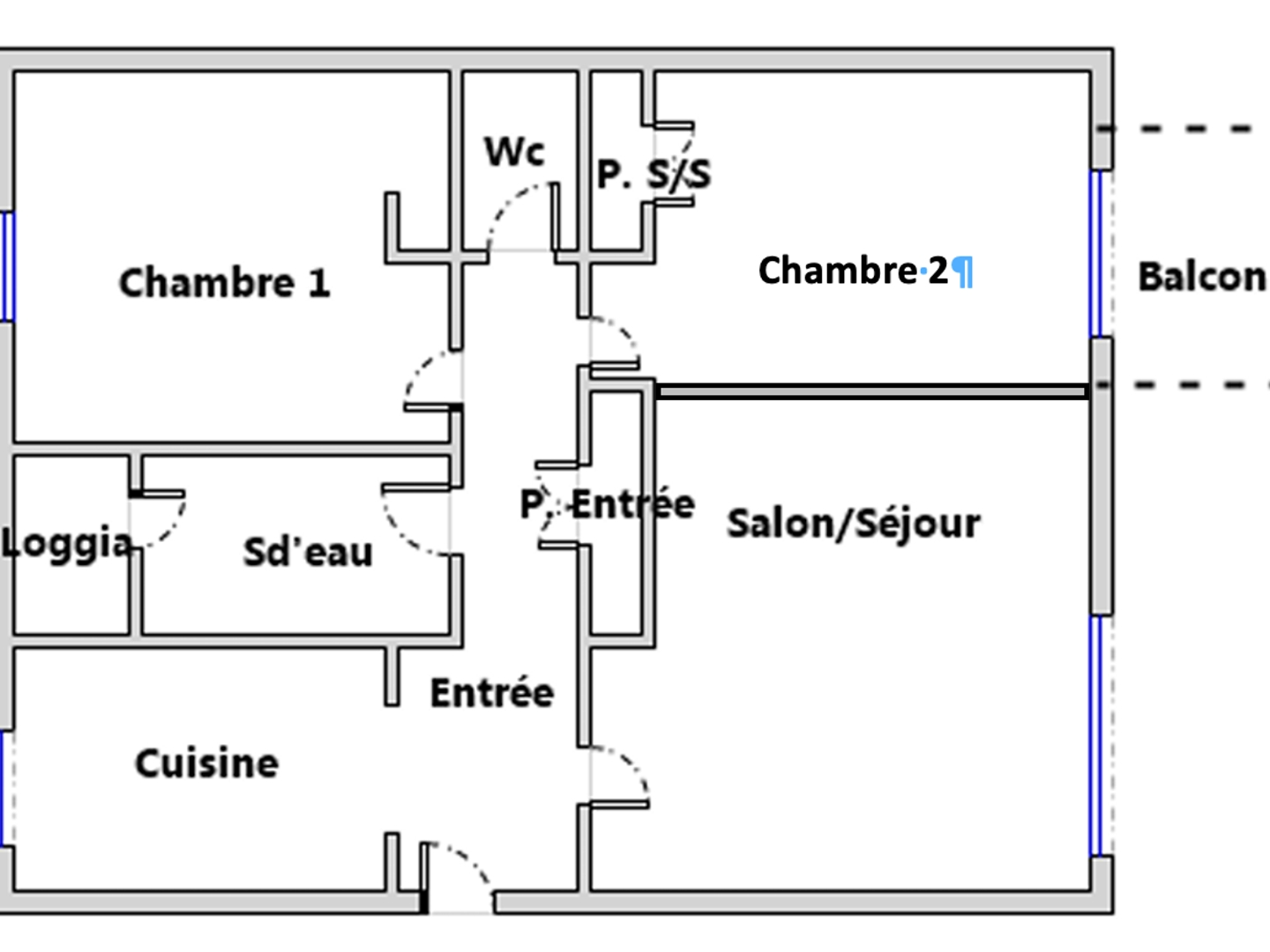Appartement 3 pièces 60 m²