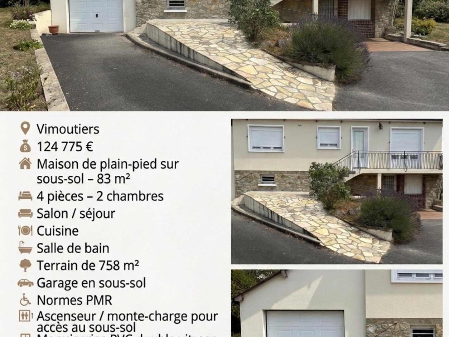Maison à vendre - 4 pièces - 83m2 - Vimoutiers (61120)