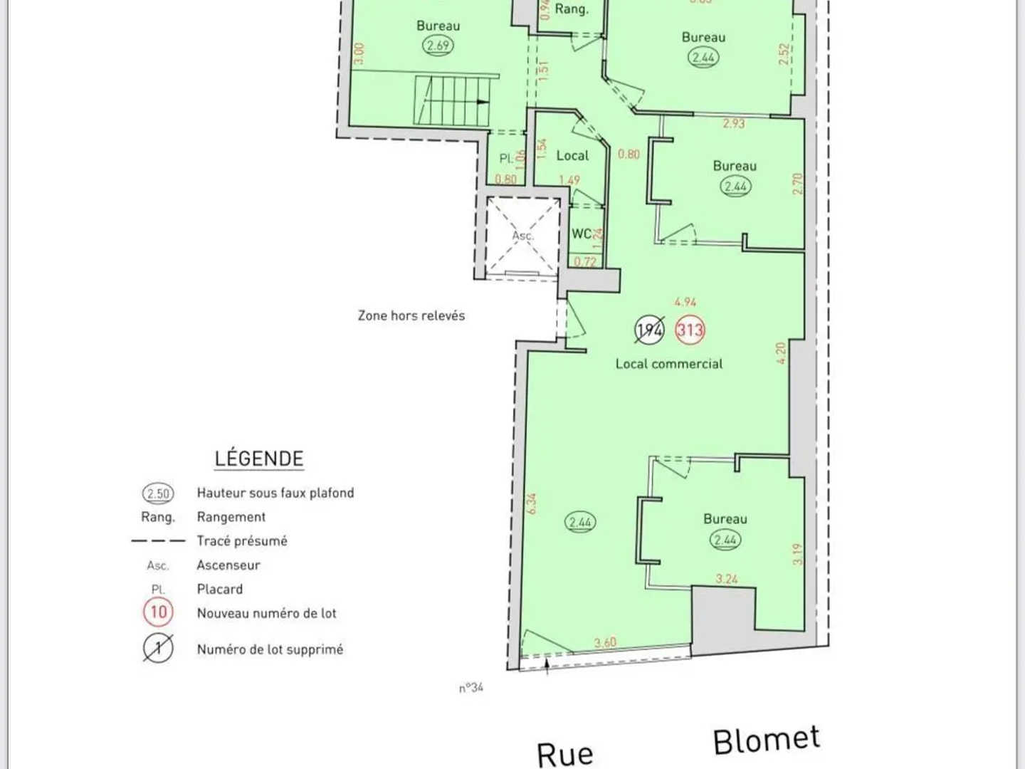 Bureaux 116 m²