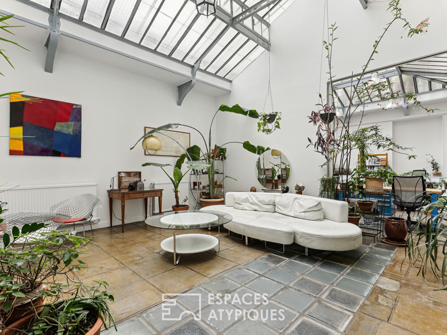 Loft d'habitation et local commercial avec verrière Eiffel proximité square d'Anvers
