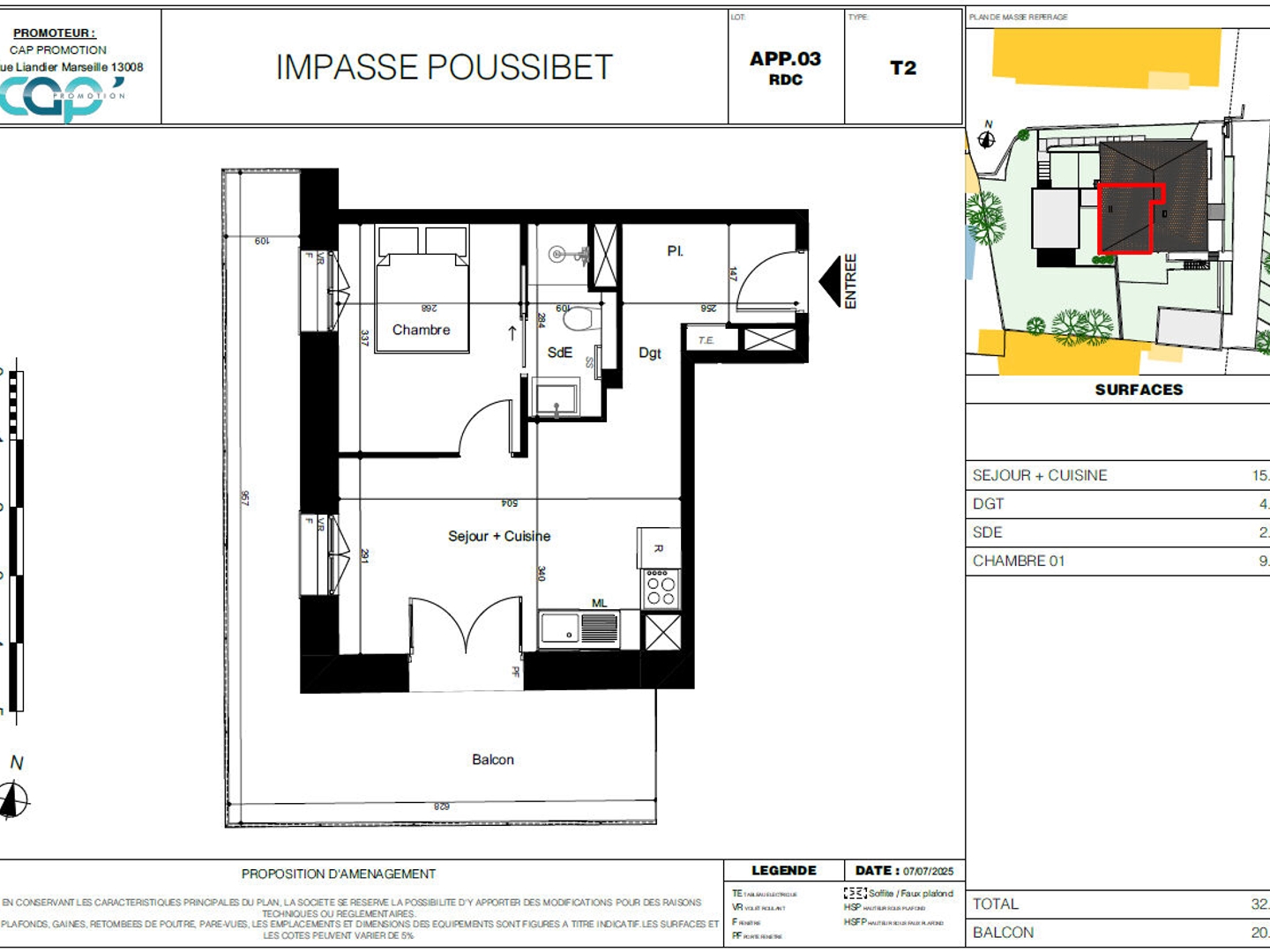 Appartement à vendre - 2 pièces - 33m2 - Marseille 12e (13012)