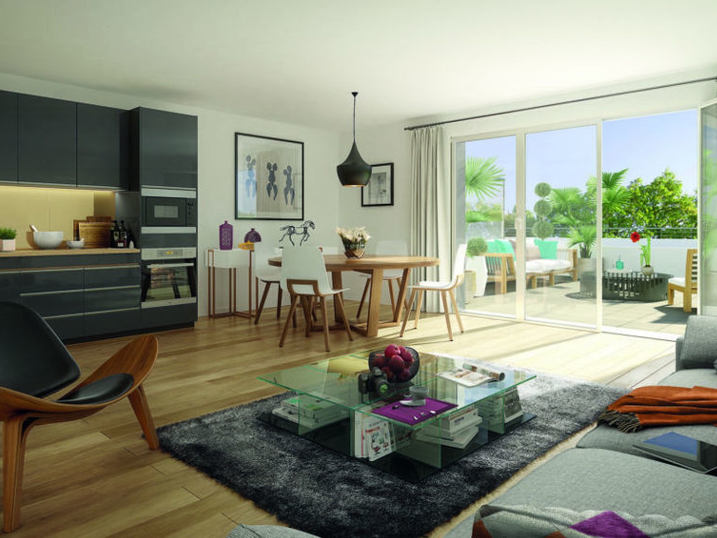 Appartement 4 pièces 82m² avec terrasse de 20m²