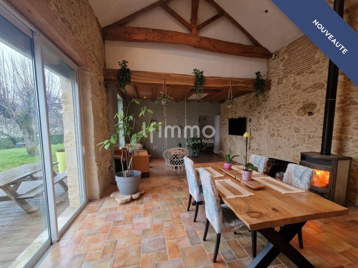 Propriété de charme en pierre à Baigneaux – Exclusivité absolue
