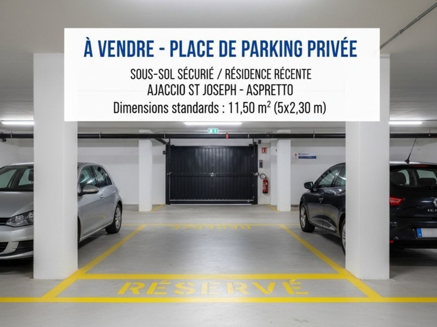 Place de stationnement sécurisée à VENDRE AJACCIO - entrée de ville SAINT JOSEPH-ASPRETTO