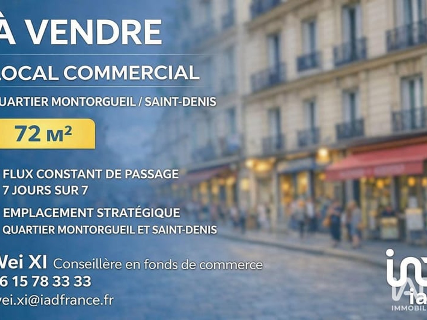 Vente Boutique/Local commercial 72 m²