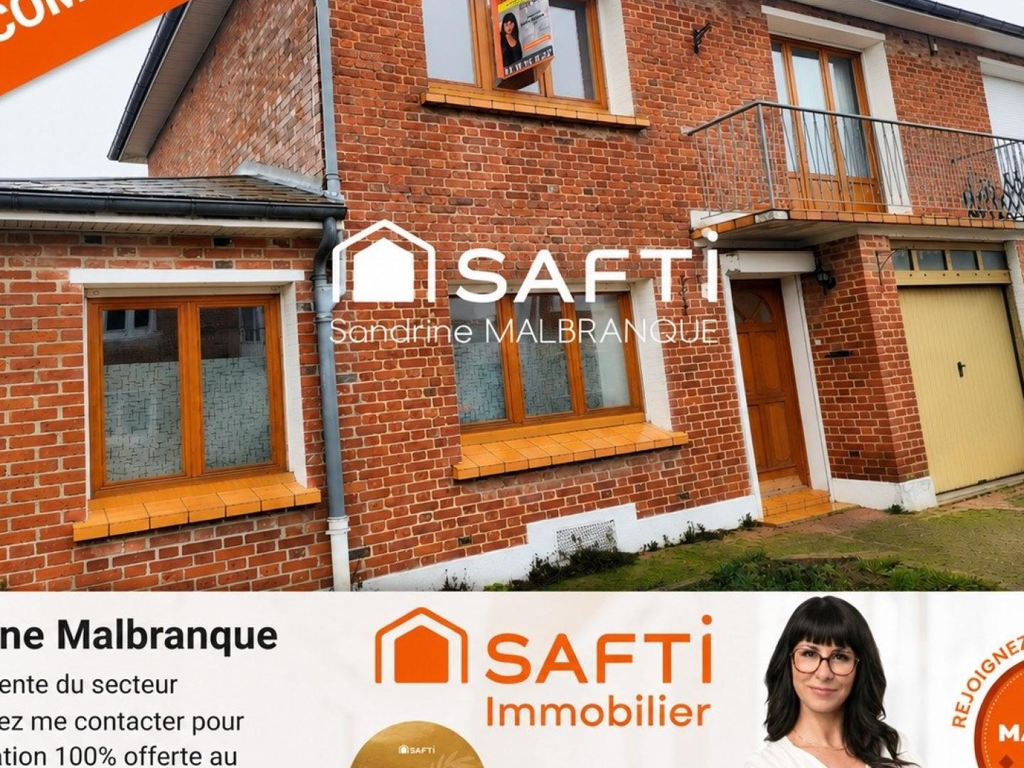 Maison de semi individuelle,3 chambres, garage ,sous sol complet et jardin