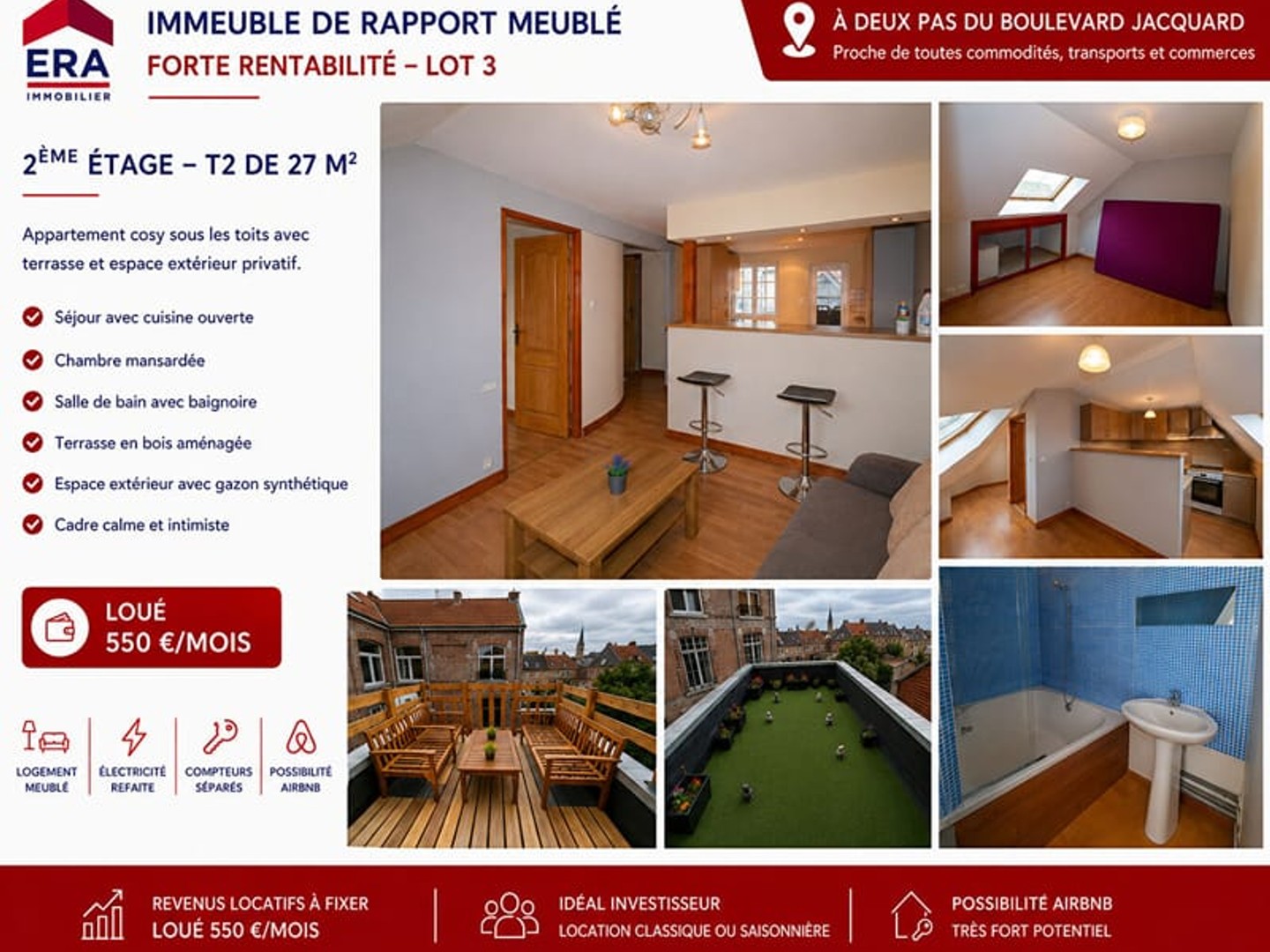 Appartement à vendre - 4 pièces - 70m2 - Calais (62100)